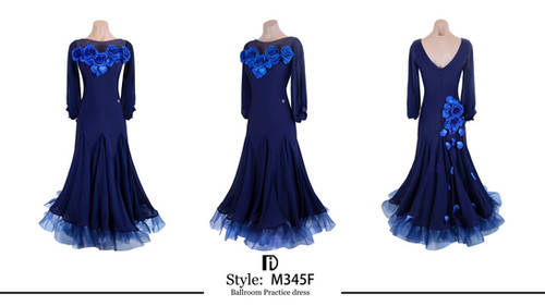 【 TID M345FD 】 プレミアムボールルームワンピース(ブルー) セール品【 TID M345FD 】 プレミアムボールルームワンピース