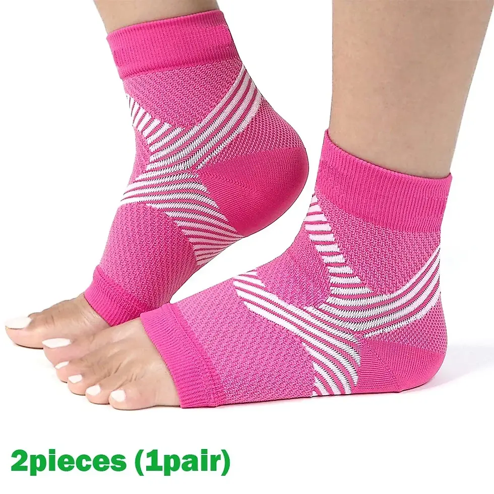 Thumbnail: 1Pair  Plantar Fasciitis Splint Night Compression Sock Heel Supports for Heel