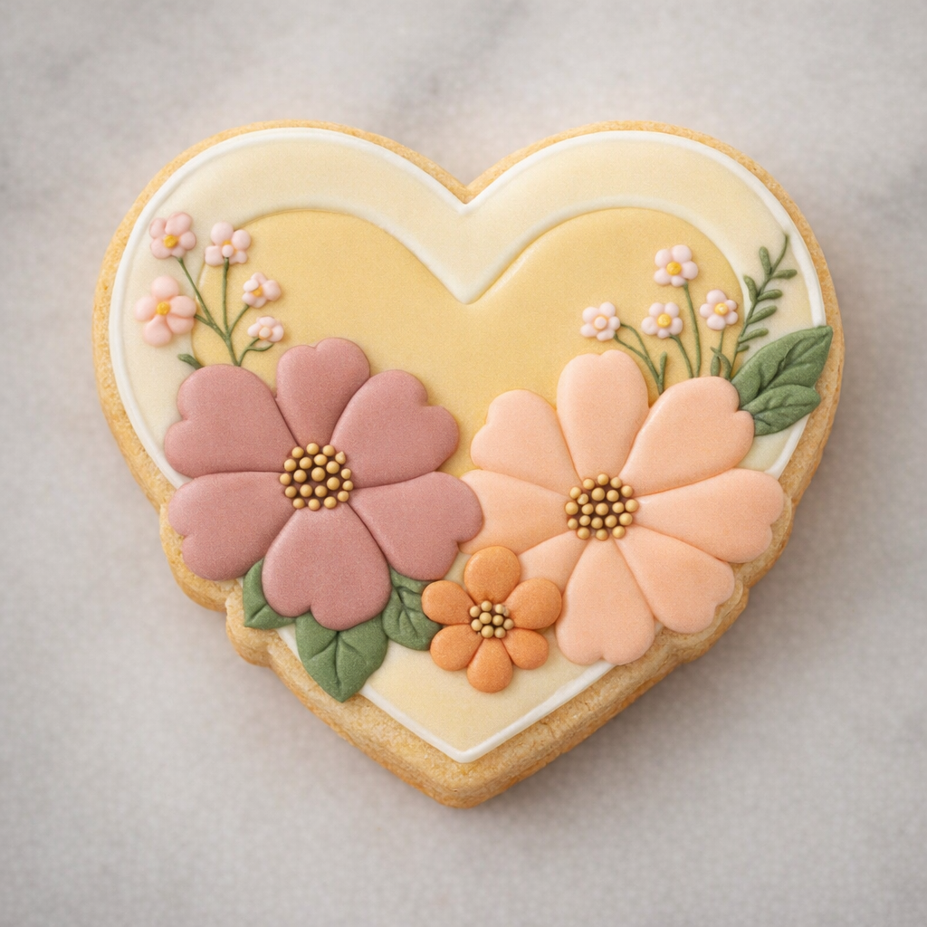 Floral Heart Frame Cookie Cutter | RGSS-V9