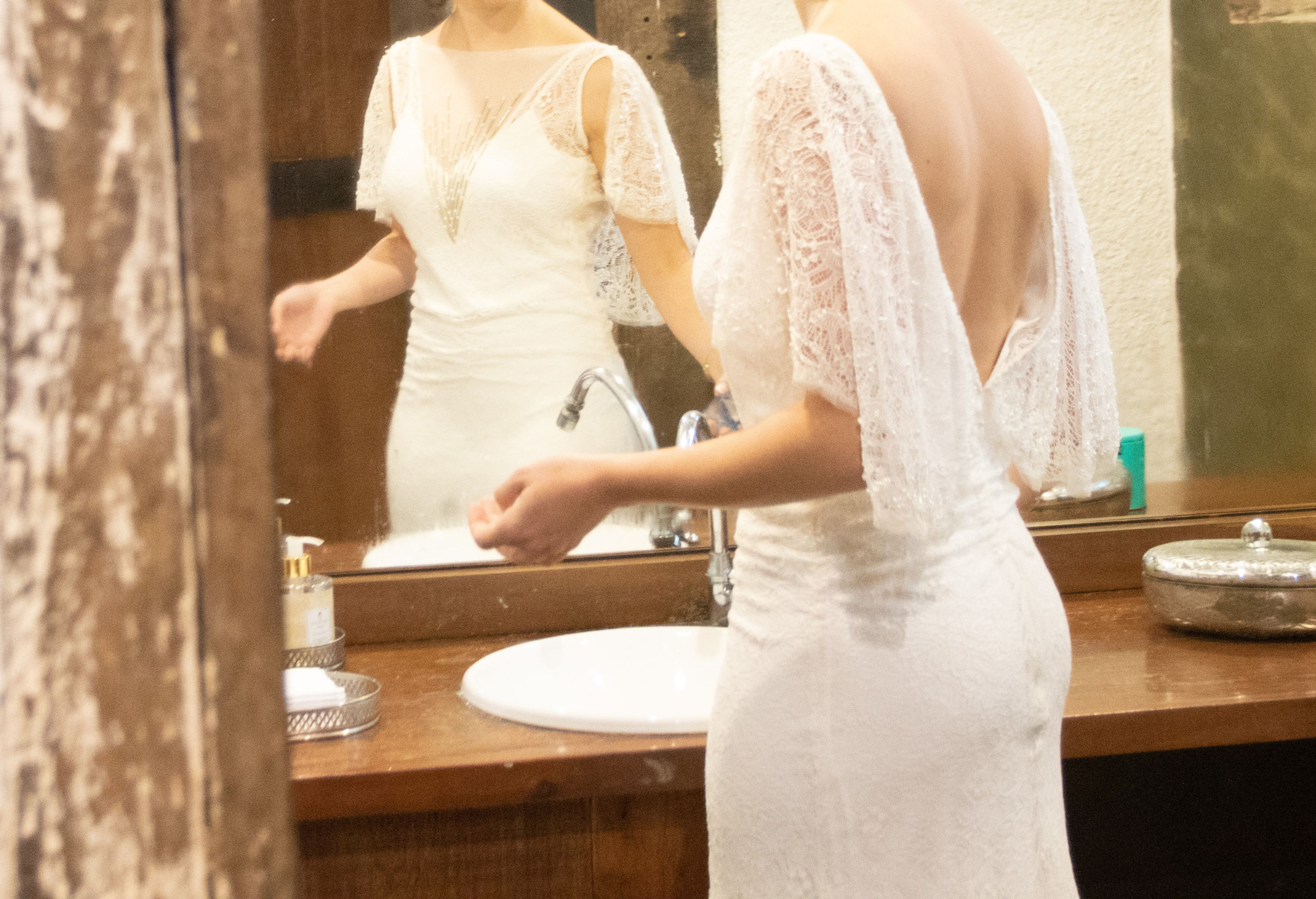 Vestido de noiva Emanuelle Junqueira boho evase