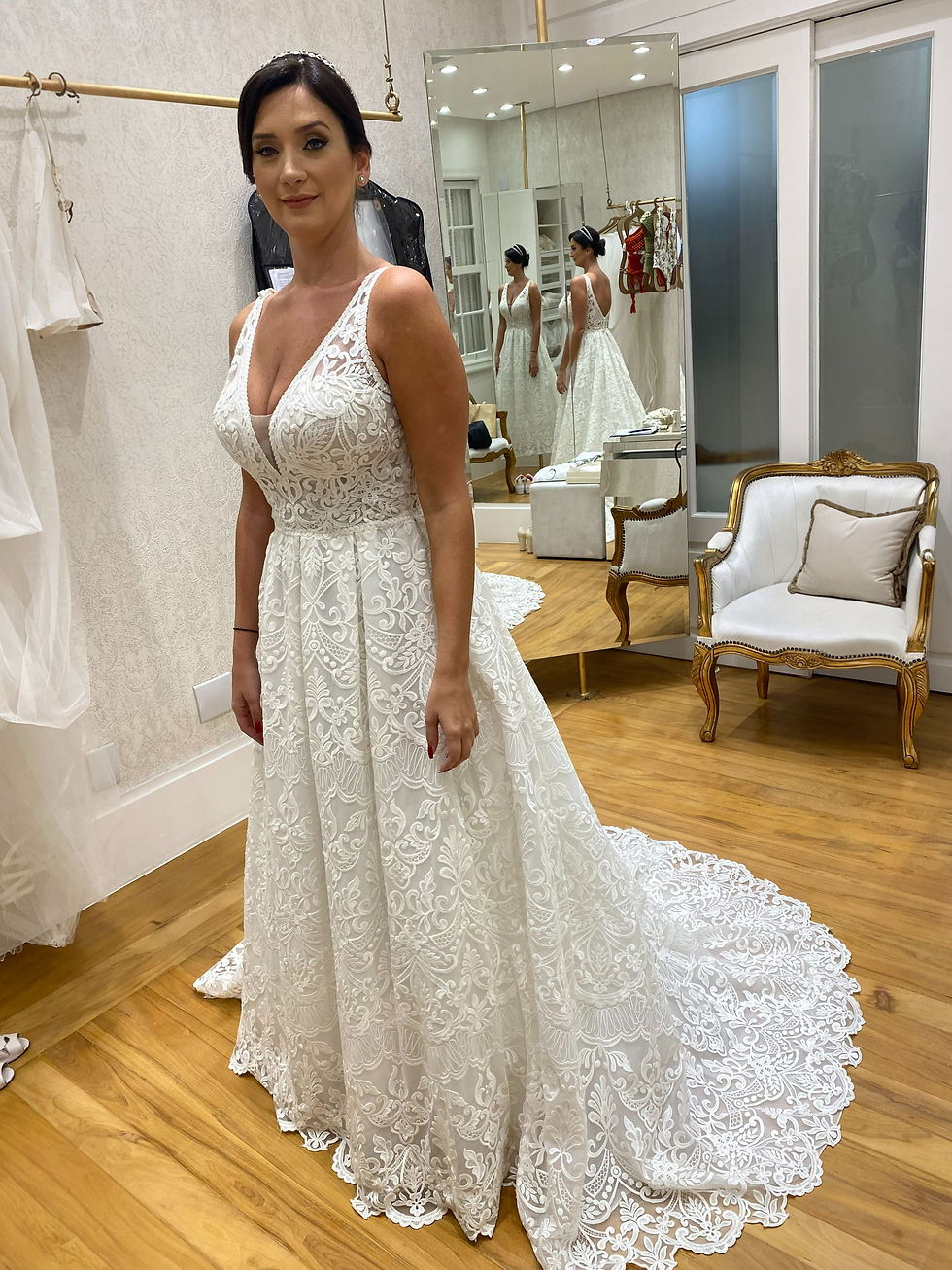 Vestido de noiva Rosa Clara modelo Claudia