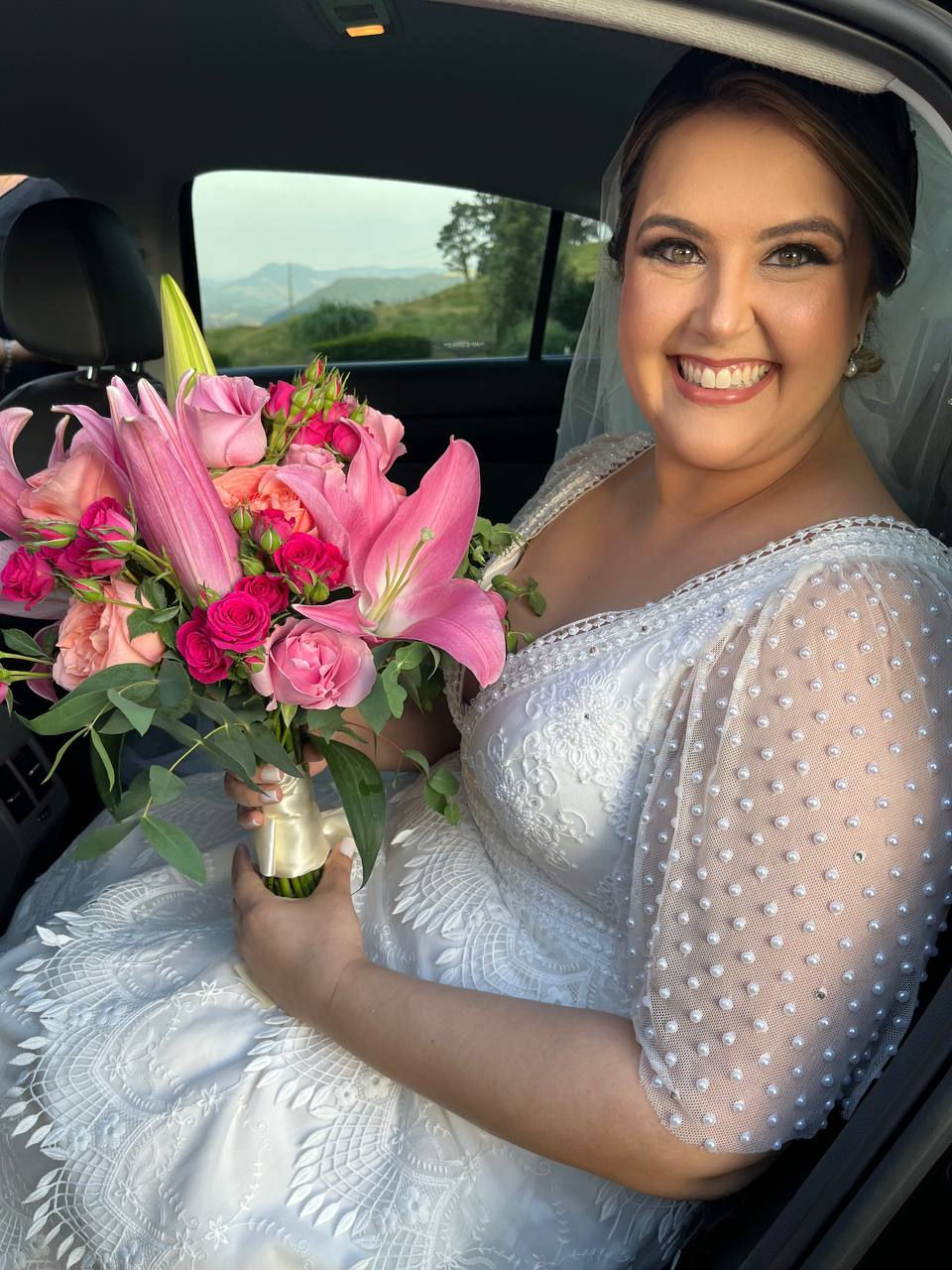 Vestido de noiva Mariana Godoy boho evase com renda