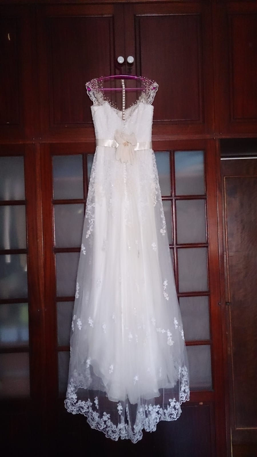Miniatura: Vestido de noiva Carol Hungria princesa com renda floral