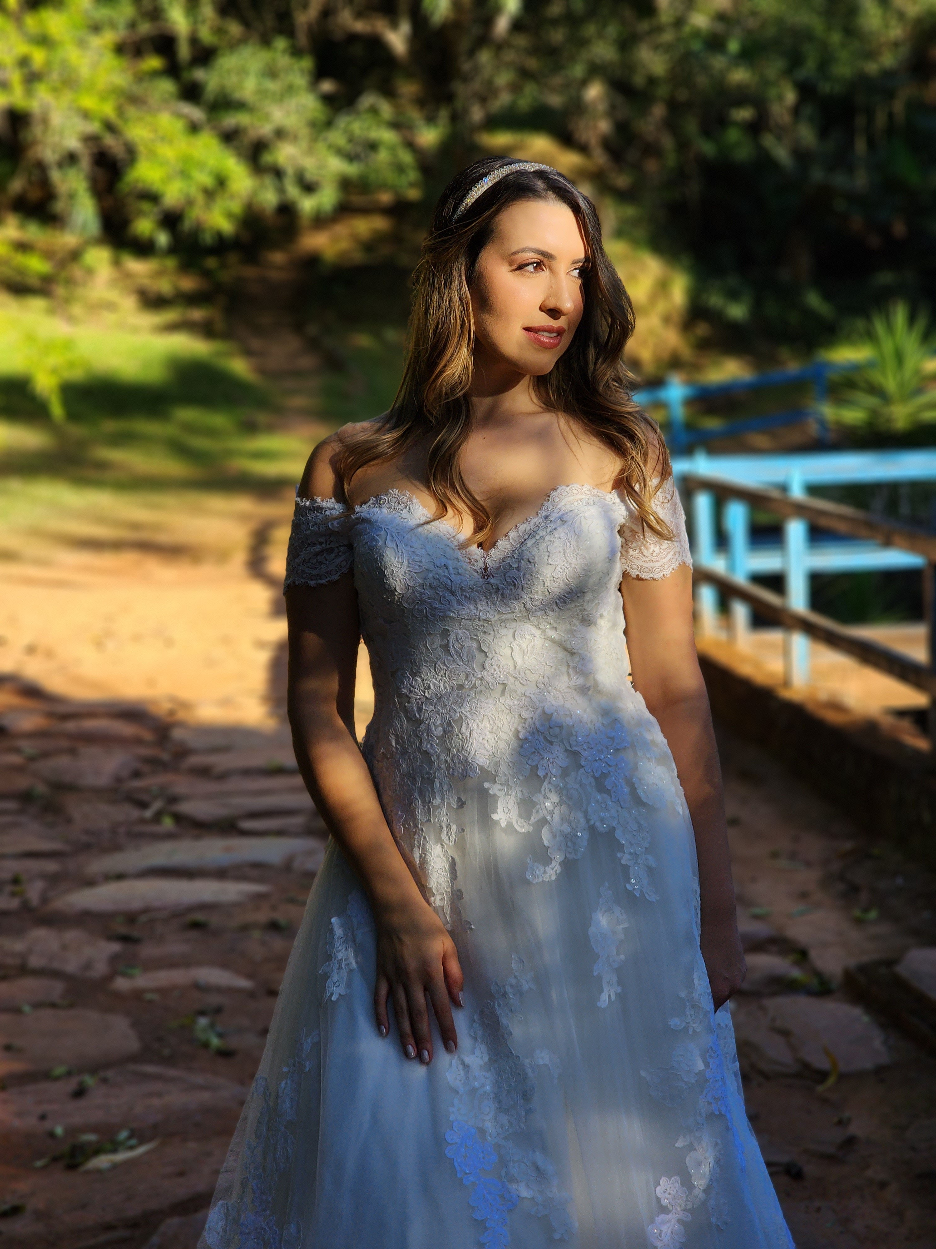 Vestido de noiva St. Patrick princesa em renda