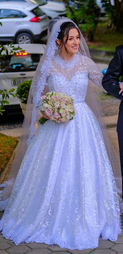Miniatura: Vestido de noiva Atelier Barbara Melo princesa bordado