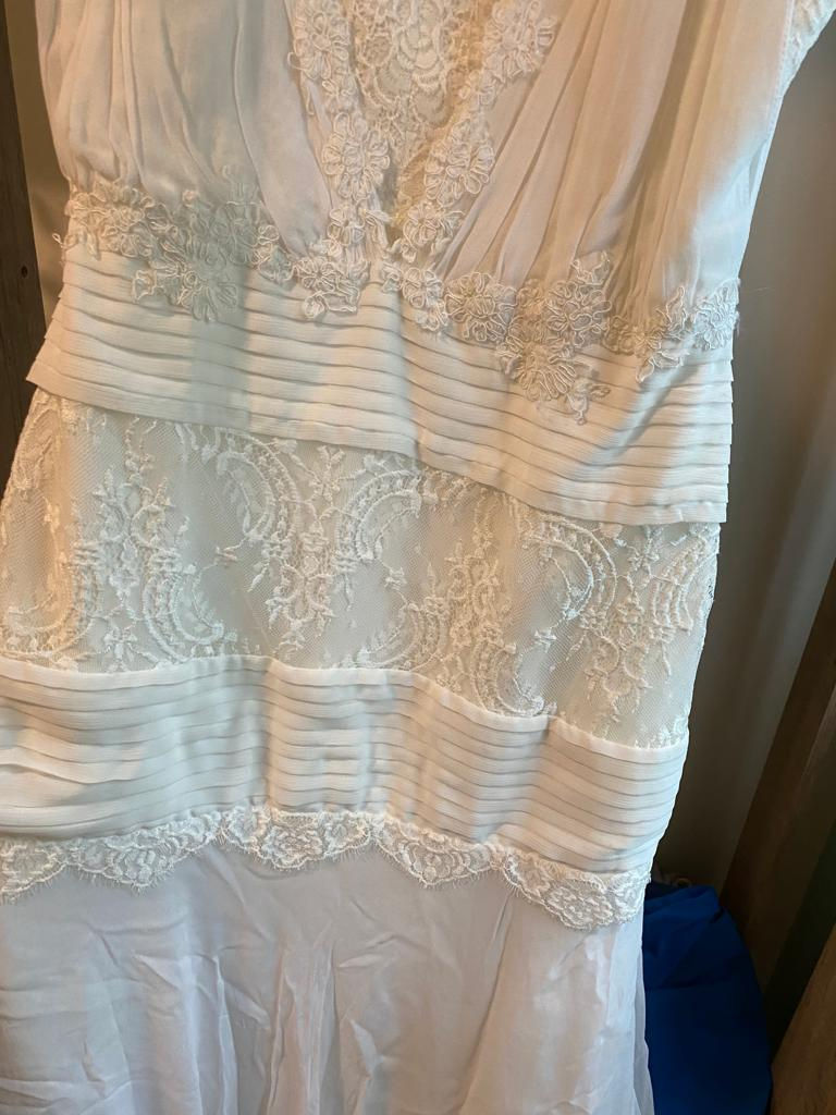 Miniatura: Vestido de noiva Julia Golldenzon boho em seda com renda