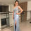 Miniatura: Vestido de festa azul Lucia Franco
