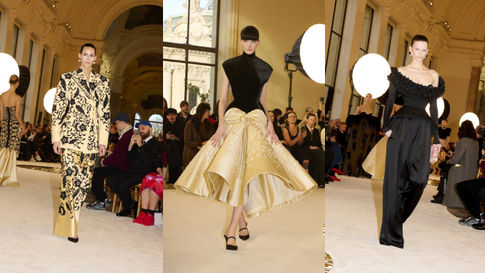 Schiaparelli Haute Couture Xuân Hè 2025: Hồi sinh xu hướng kết cấu đồng hồ cát