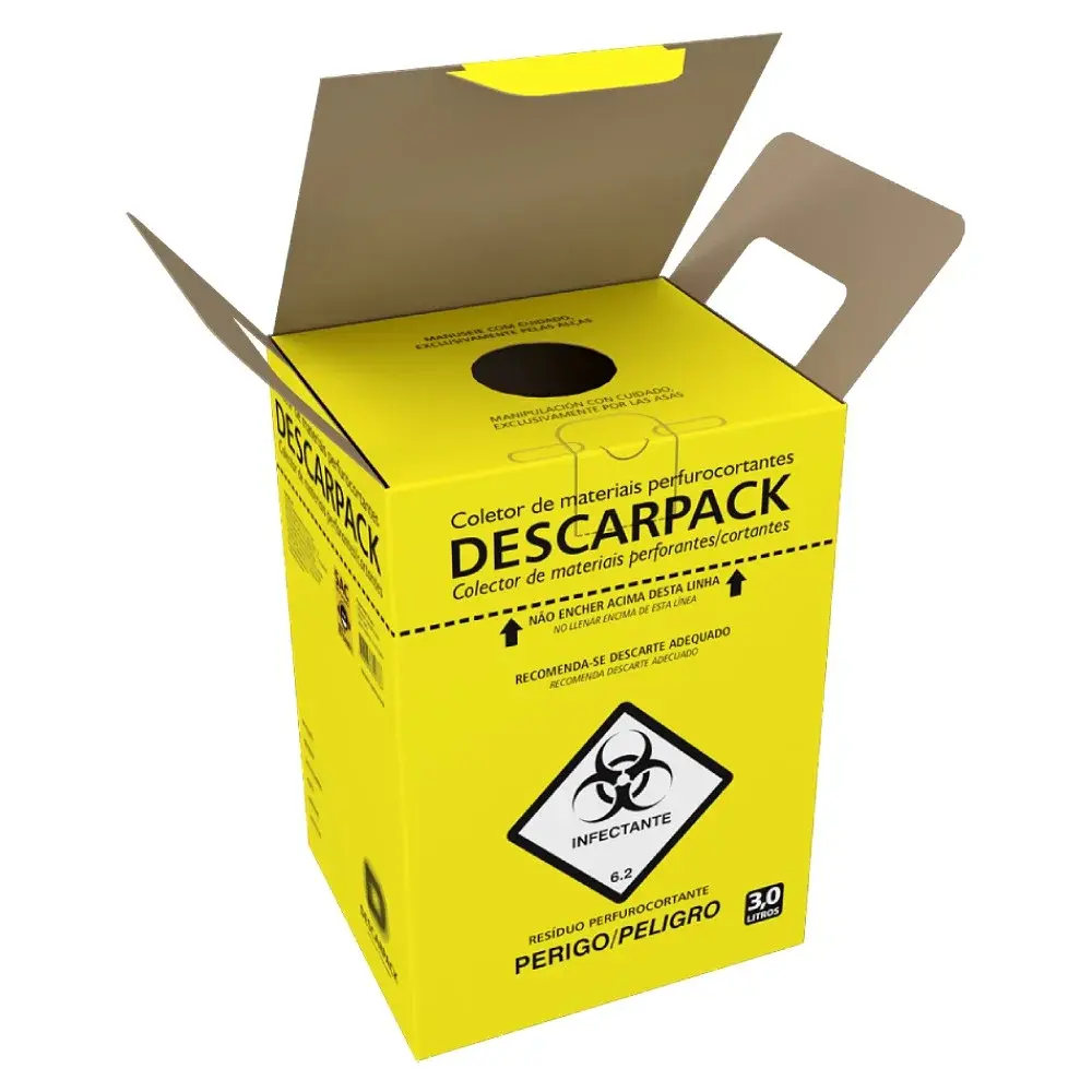 Coletor Perfuro Cortante 3 Lts - un DESCARPACK