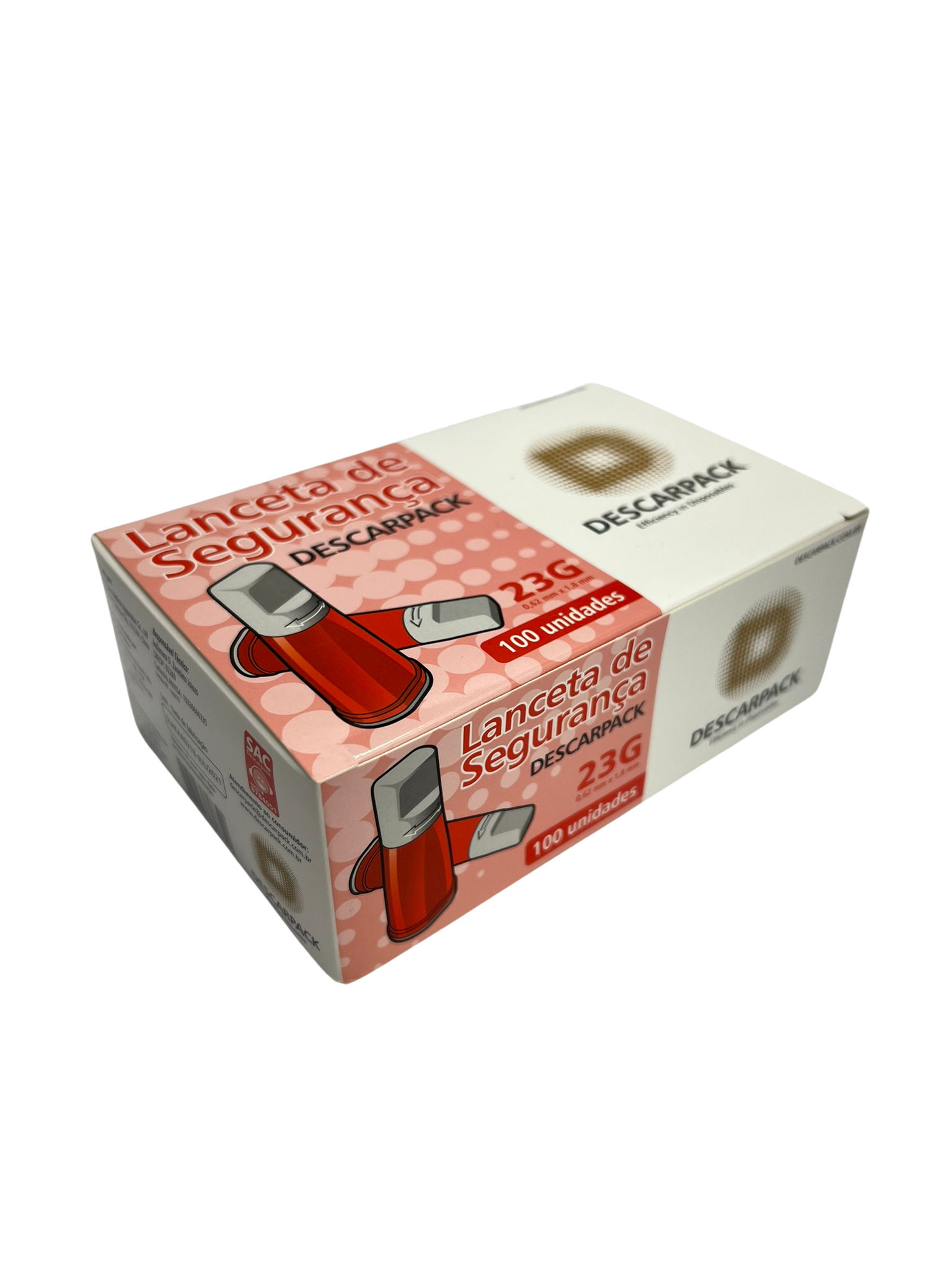 Lancetas Automáticas de Segurança 23g - 100 un DESCARPACK