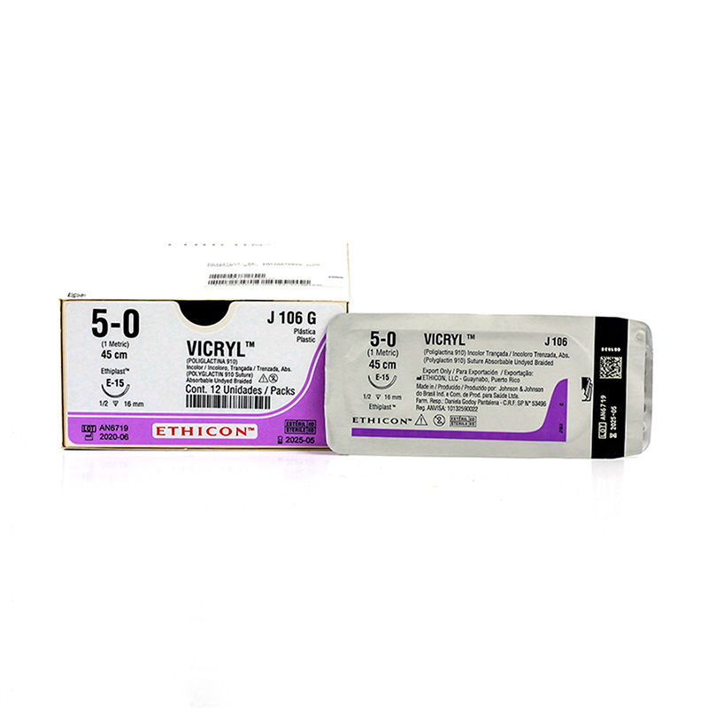 Thumbnail: Fio Poli-Vicril  5-0/Ag 16mm 1/2 45cm - cx c/12 un - ETHICON