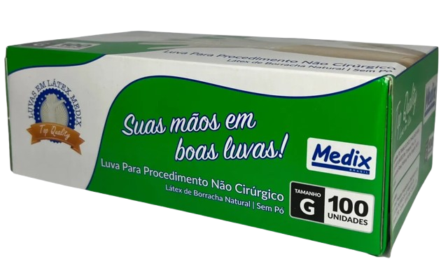 Thumbnail: Luva De Látex s/Pó - 100 un MEDIX