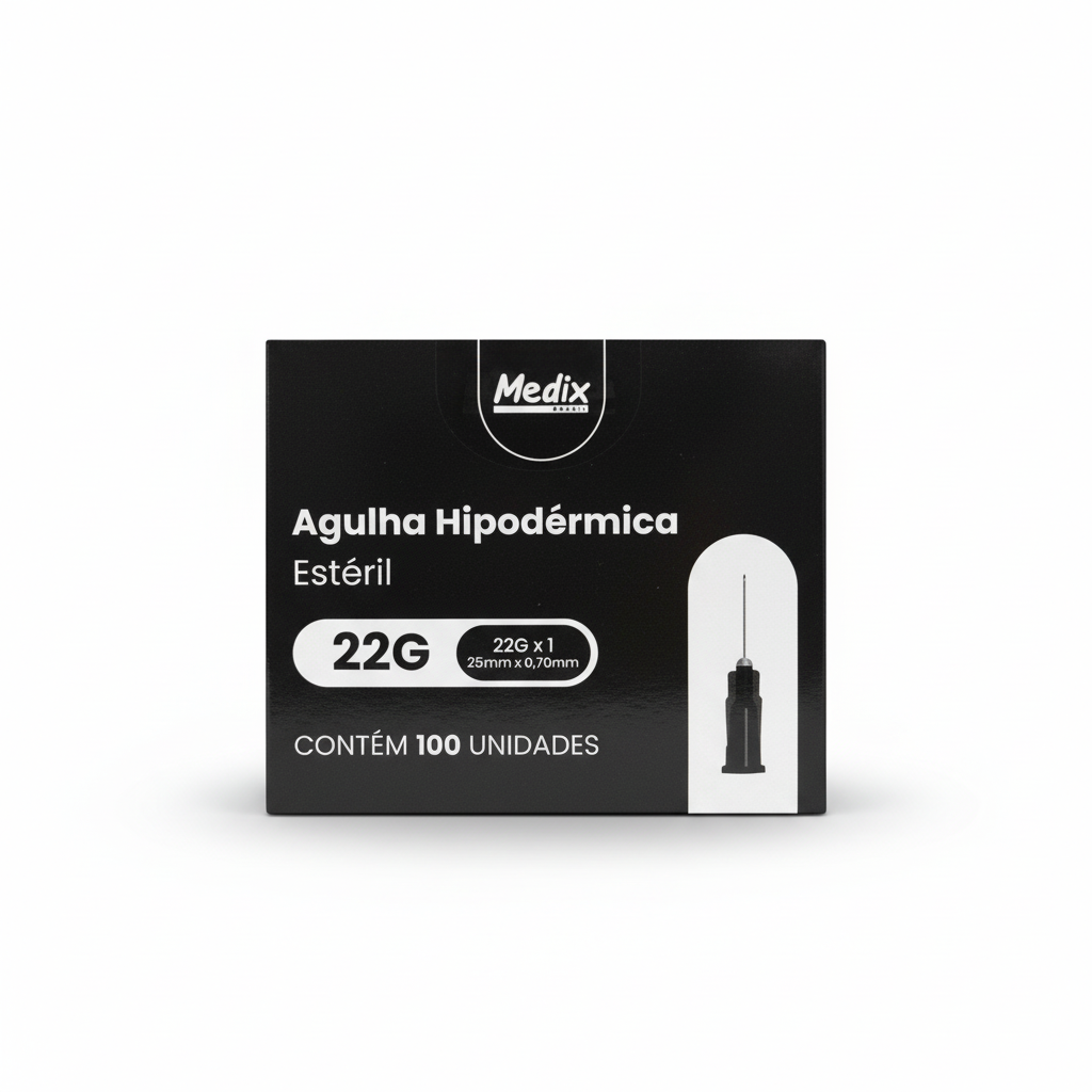 Agulha Descartável 25x0,70 - 100 un MEDIX