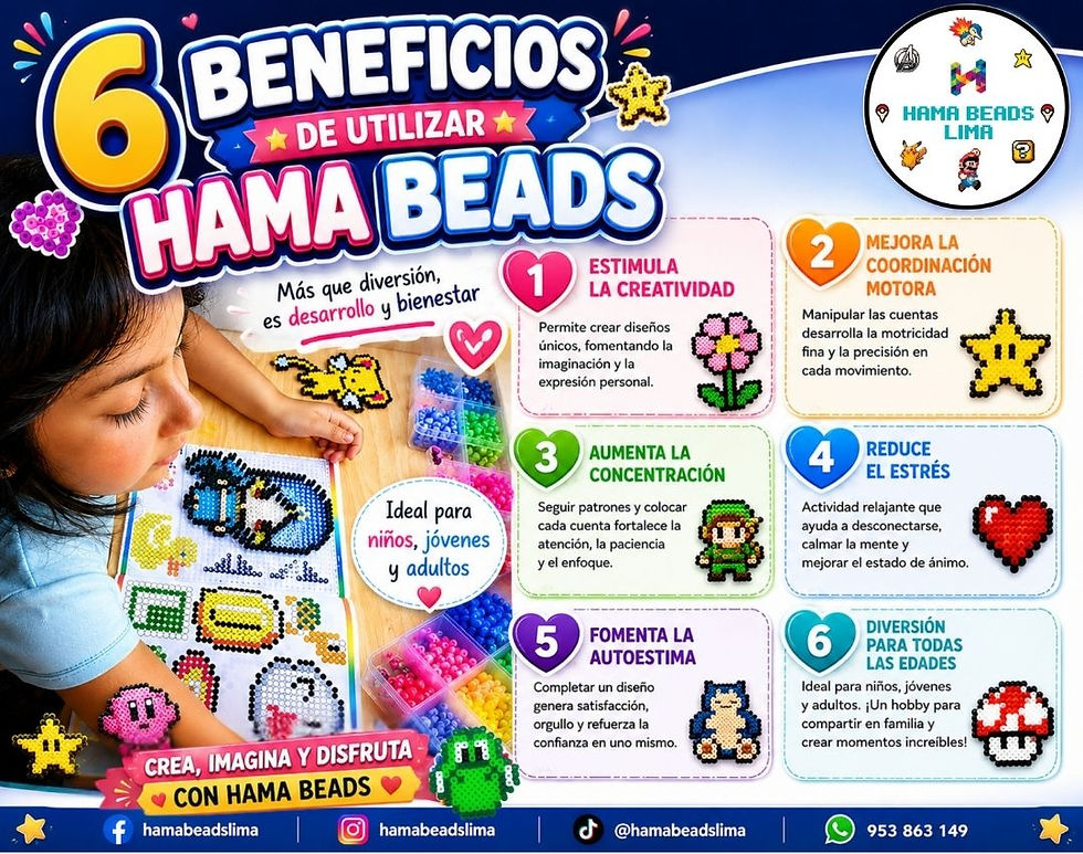 BENEFICIOS DE UTILIZAR LOS HAMA BEADS