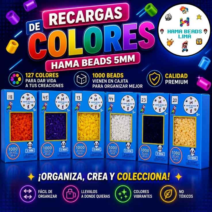 Colores Hama Beads 5mm