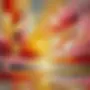 DALL·E 2025-01-18 18.07.48 - An abstract painting with thick, bold brushstrokes in sunset