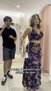 Miniatura: Conjunto Saia Midi Linho