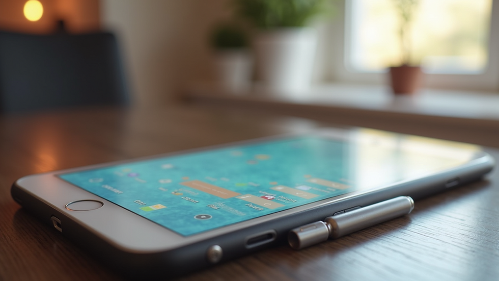Wide angle view of a modern app interface showcasing intuitive design elements