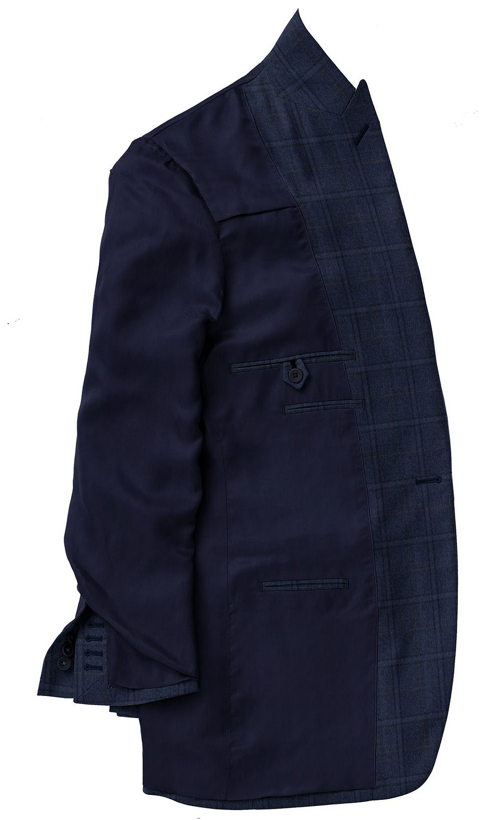 Thumbnail: Blue and Camel Plaid Sport Coat