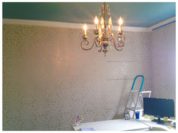Champagne Metallic Damask
