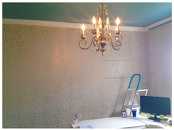 Champagne Metallic Damask