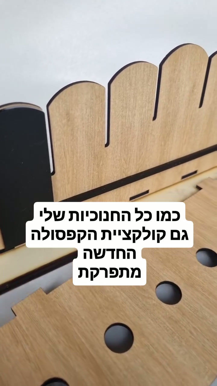 תמונה ממוזערת: חנוכיית שמן קולקציית קפסולה | עץ ושחור מט