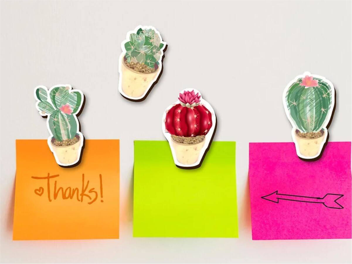 רבעיית מגנטים למקרר | קקטוסים