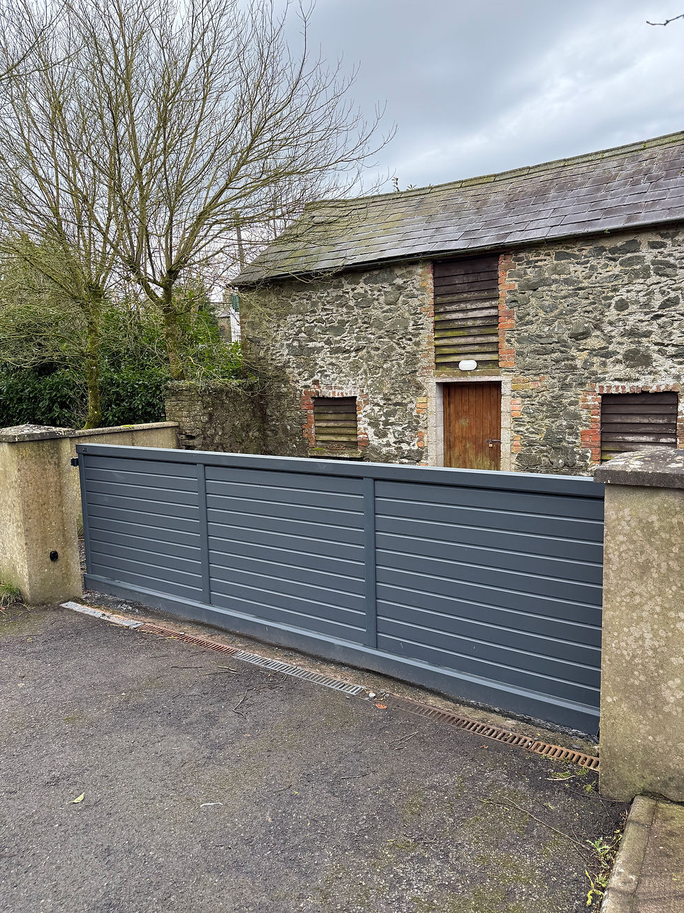 Despite being able to automate both types of gates, a sliding gate is naturally more stable. This is because wind will not be able to push it the same way as hinged leaves.
