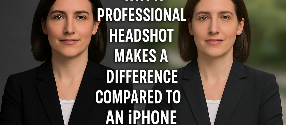Professional headshot vs iPhone portrait blog thumbnail