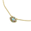 Miniature : Collier pendentif oeil doré femme fait main chaine en acier inoxydable