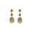 Miniature : Boucles d'oreilles dorées femmes pierres naturelles oeil central