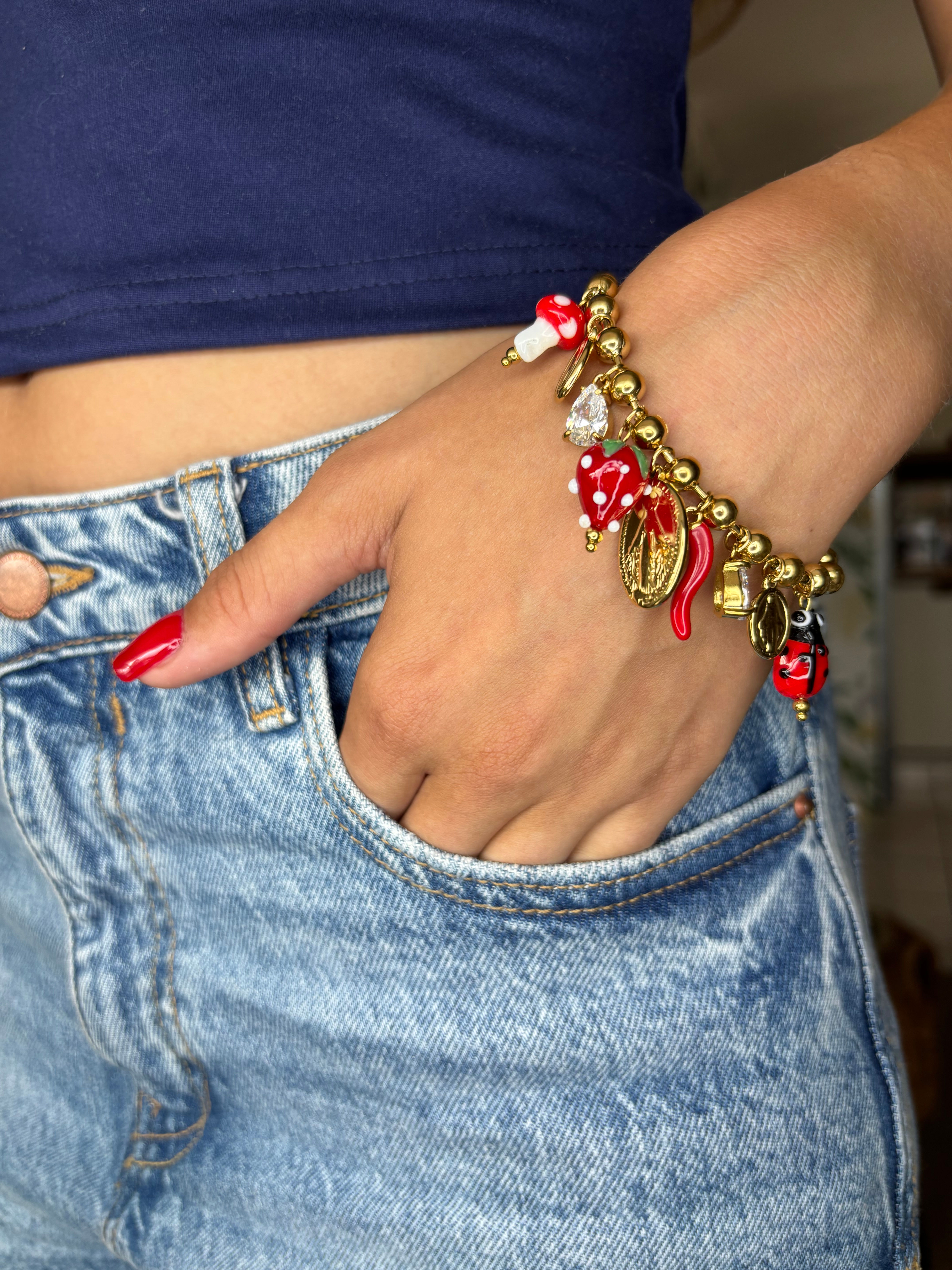 Bracelet "Fétiches" multi pampilles