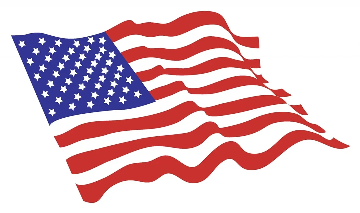Patriotic waving flag