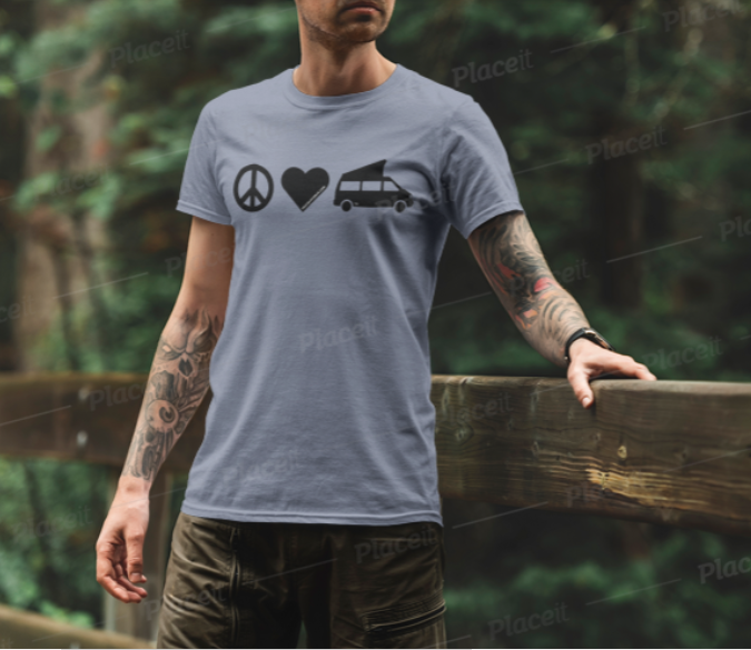 VW EUROVAN T4 Pop Top Bus t-shirt 