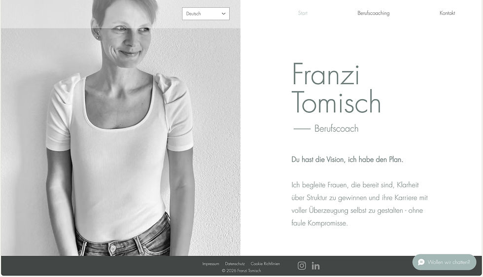 Bewusst reduzierte, minimalistische Website – der Beweis, dass manchmal weniger Design meh