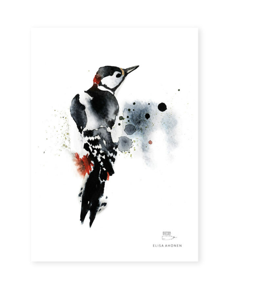 Ester Visual WOODPECKER print (8.3" X 11.7")
