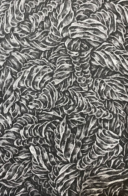 한아영_숨_종이패널에 목탄_2호