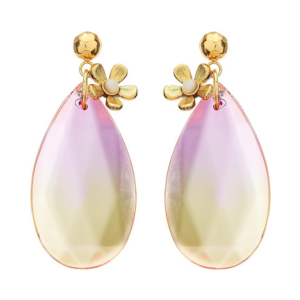 Oscar de la Renta: Degrade Plexi Crystal Earrings