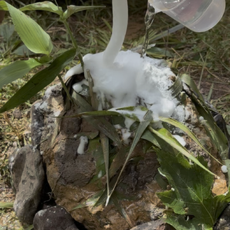 Erupting mud volcano