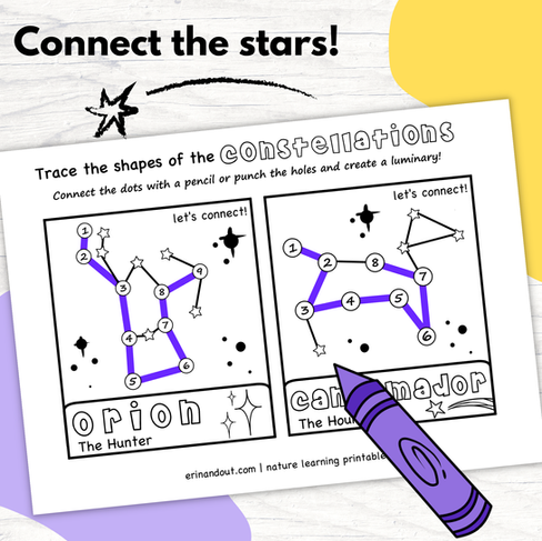 Constellation connect-the-dots activity