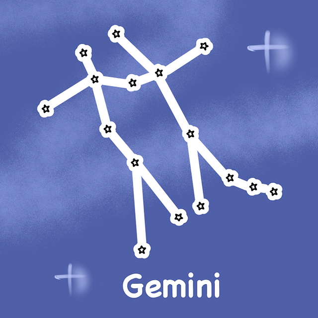 An illustration of the constellation Gemini