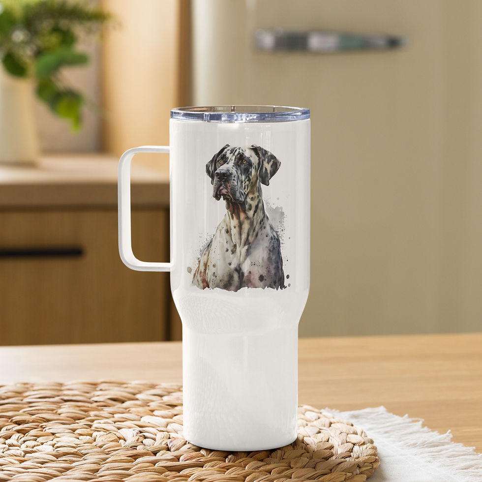 Great Dane - Travel mug with a handle