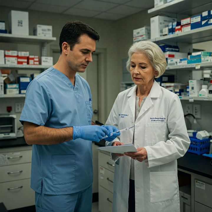 Clinical research coordinator in action
