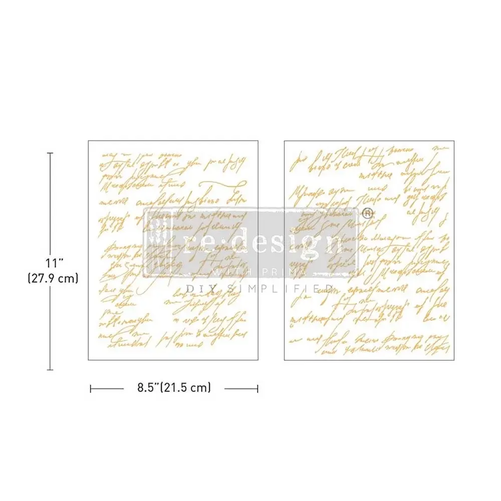 Shimmering Script - Kacha transfer decorativ Redesign with Prima Middy