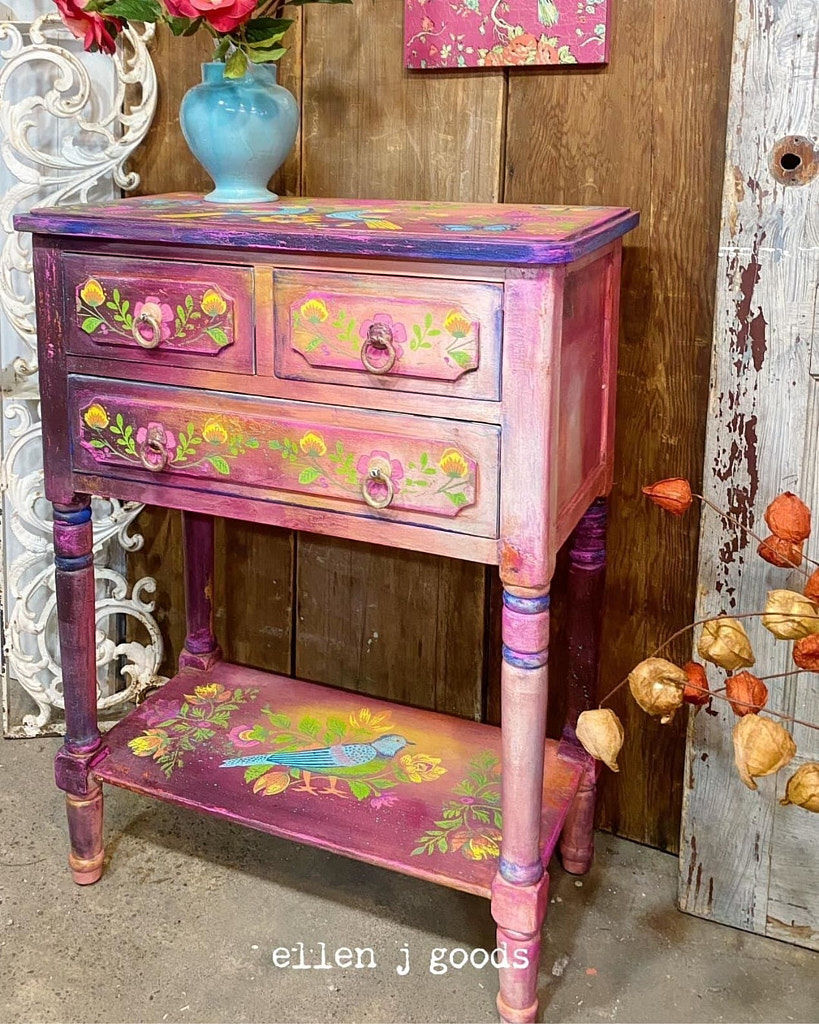 Miniatură: Designed by Debi Beard: Vida Flora – IOD Paint Inlay – set 8 pagini A3