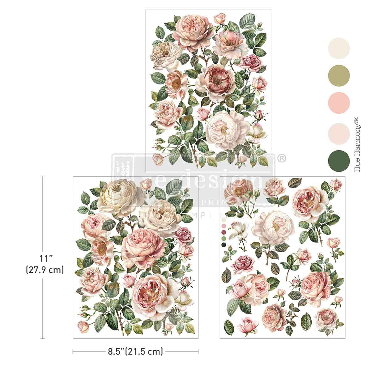 Blush Blossoms - transfer decorativ Redesign with Prima Middy