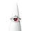 Thumbnail: Claddagh crown ring sized ashes with shoulder stones 925 sterling silver
