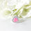 Thumbnail: Heart charm 10mm with CZ stones sterling silver 925 with ashes