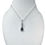 Thumbnail: Teardrop with C2 diamontes sterling silver 925 necklace with 18 inch chain