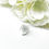 Thumbnail: Heart charm 10mm with CZ stones sterling silver 925 with ashes